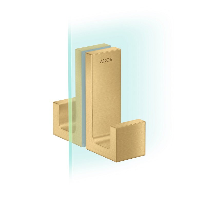 AXOR Universal Rectangular Shower Door Handle in Brushed Gold Optic