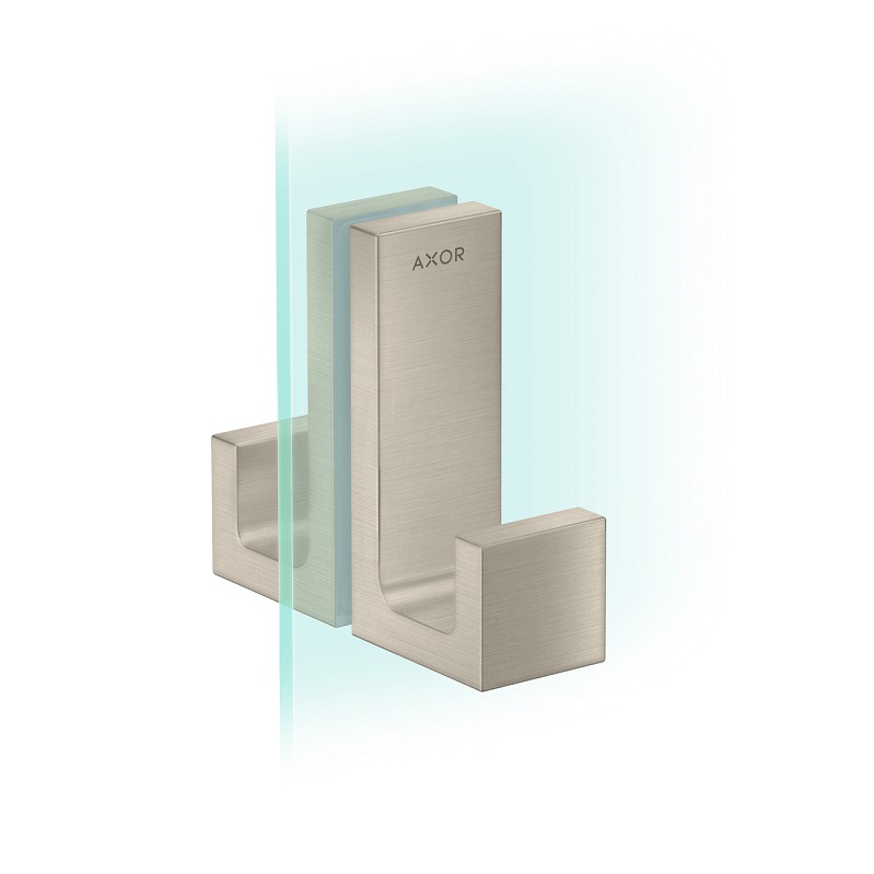 AXOR Universal Rectangular Shower Door Handle in Brushed Nickel