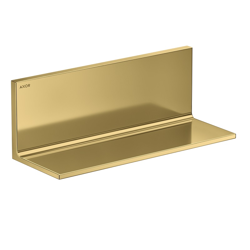 Axor Universal Rectangular 12" Shelf in Polished Gold Optic