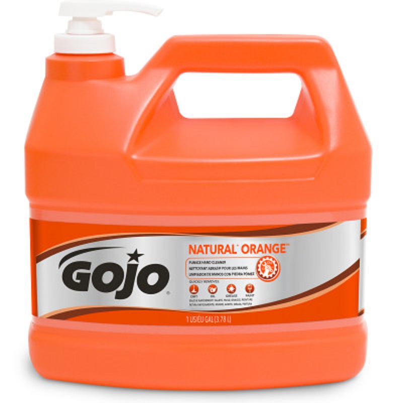 GOJO Natural Orange Smooth Pumice Hand Cleaner w/Pump Dispenser