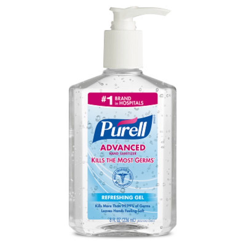 Purell Advanced Hand Sanitizer Gel 8 oz Pump Bottle