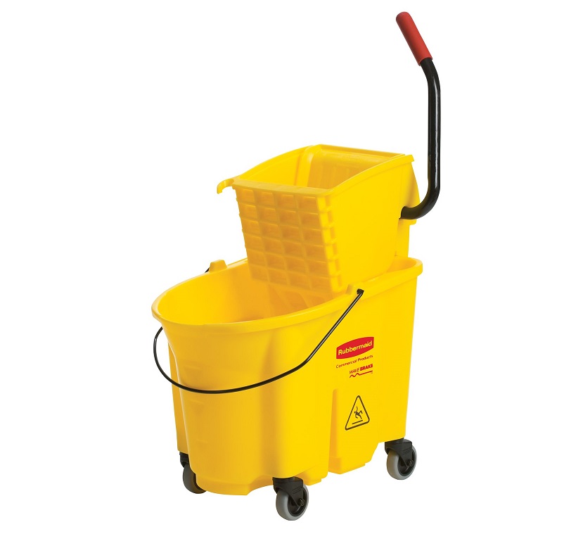 Mopping Combo Pack Yellow Mop Bucket with Wringer
