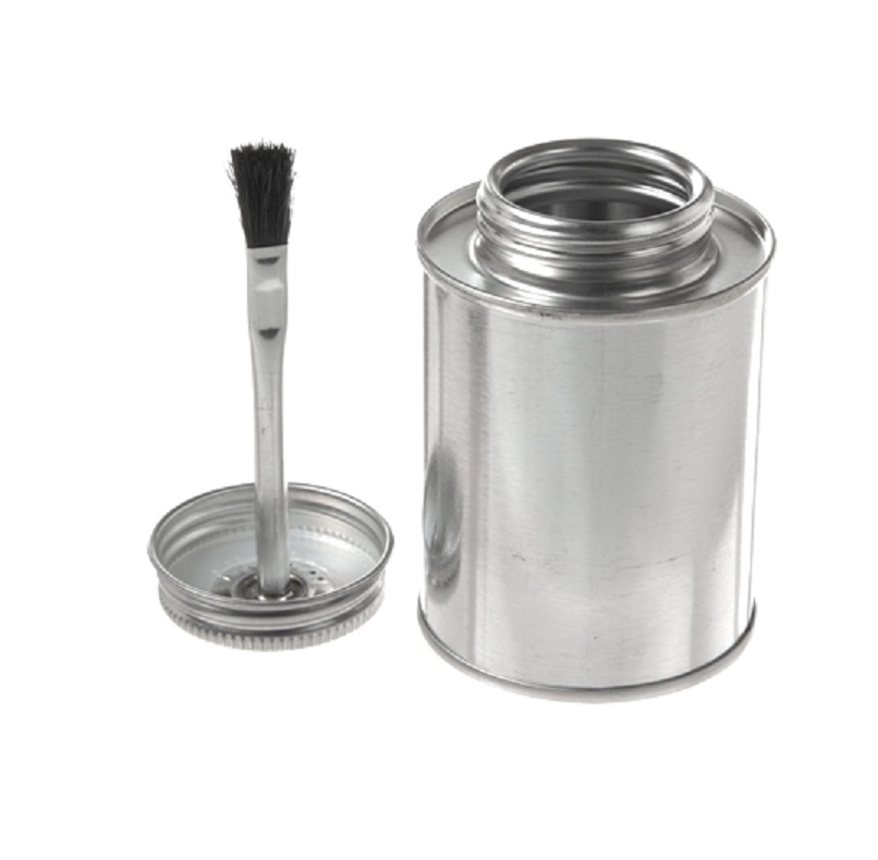 Can (Empty) 1/2 Pint Tin with Brush Top