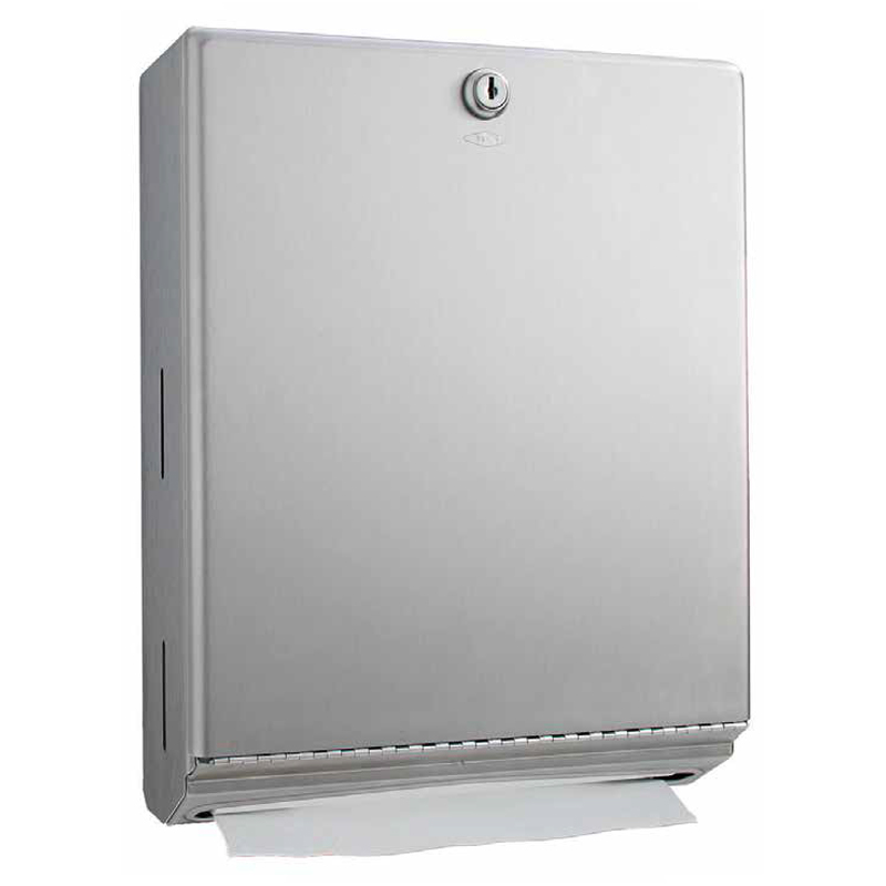 Surface Mounted Paper Towel Dispenser In Satin
