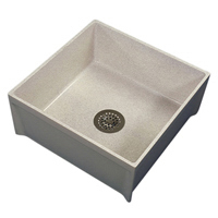 Mop Service Basin 24x24x10" With Stainless Steel Strainer