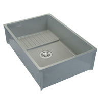 Mop Service Basin 36x24x10" With Stainless Steel Strainer