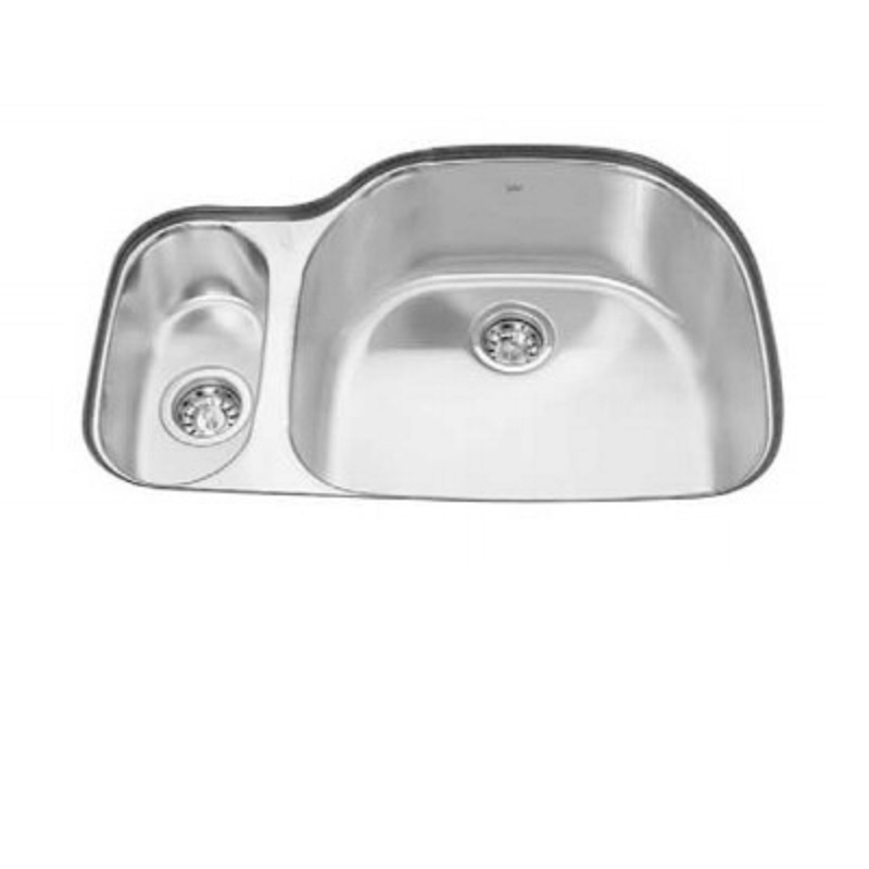 Kindred 31-11/16x20-7/8x9" Stainless Steel Dbl Bowl Sink Kit