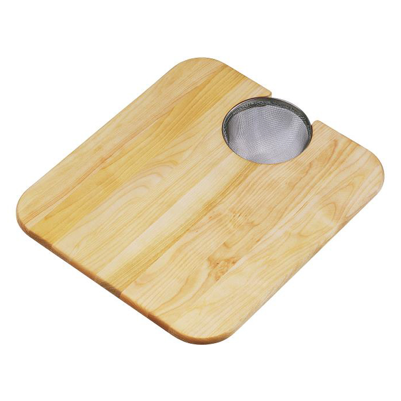Hardwood 14-1/2x17" Cutting Board w/5" Removable Strainer