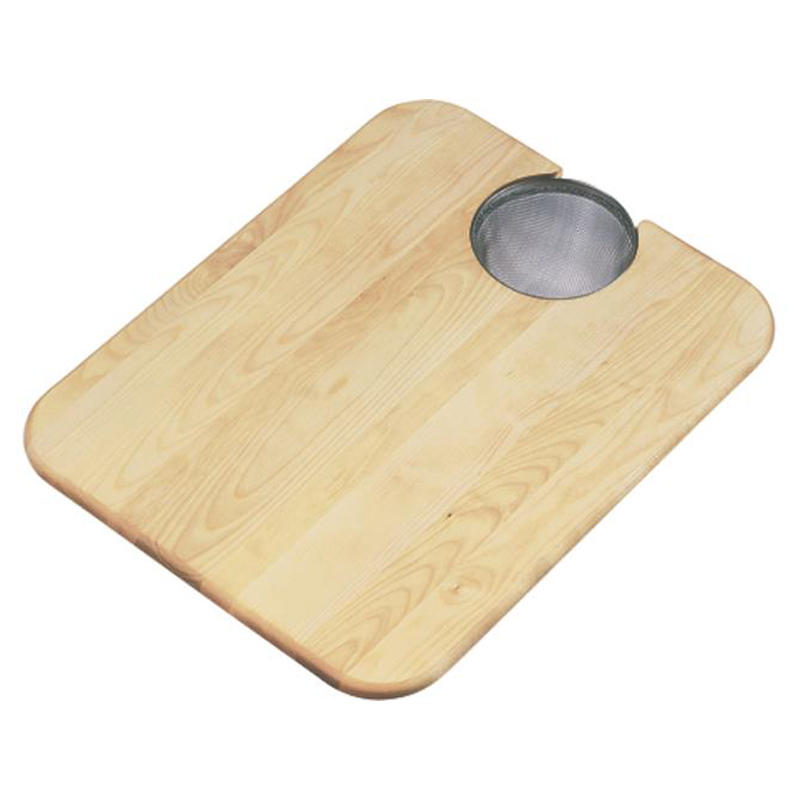Hardwood 15x19" Cutting Board w/5" Removable Strainer