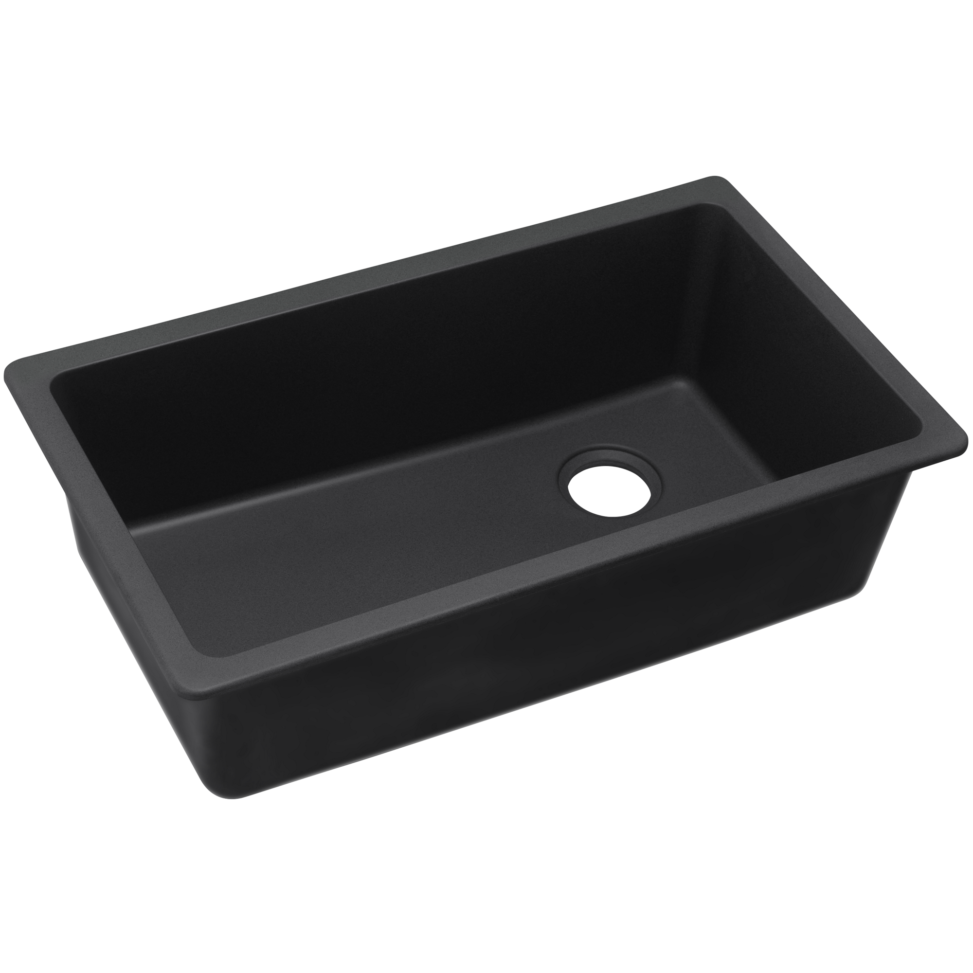 Quartz Classic 33x18-3/4x9-1/2" Single Bowl Sink in Black