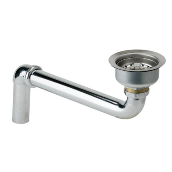 Drain 3-1/2" Fitting Stainless Body/Strainer Basket/Offset Tailpiece