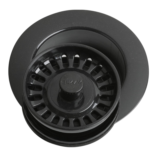 Disposer Flange Fitting Designed to Snap Over 3-1/2" Drain Opening Disposers Polymer Black
