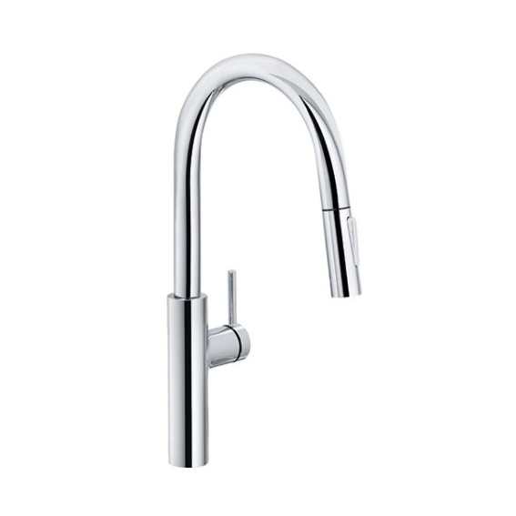 Pescara Single Hole Pull-Down Kitchen Faucet in Pol. Chrome