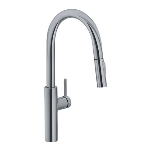 Pescara Single Hole Pull-Down Kitchen Faucet in Satin Nickel