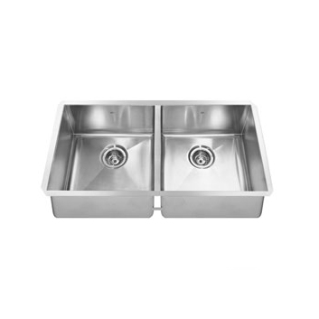 Kindred 35x18x9" Stainless Steel Equal Double Bowl Sink Kit