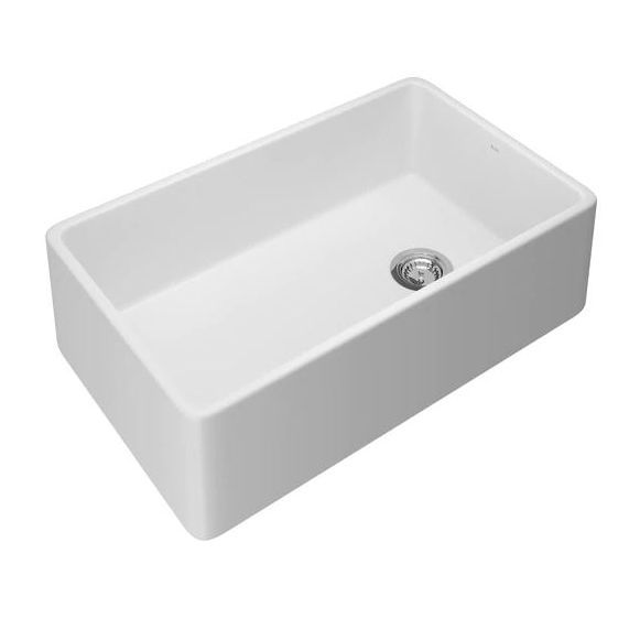 Allia 32-3/4x19-7/8x10" Single Bowl Apron Sink in White