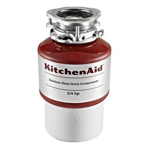 KitchenAid 3/4 HP Continuous Feed Food Waste Disposer in Red
