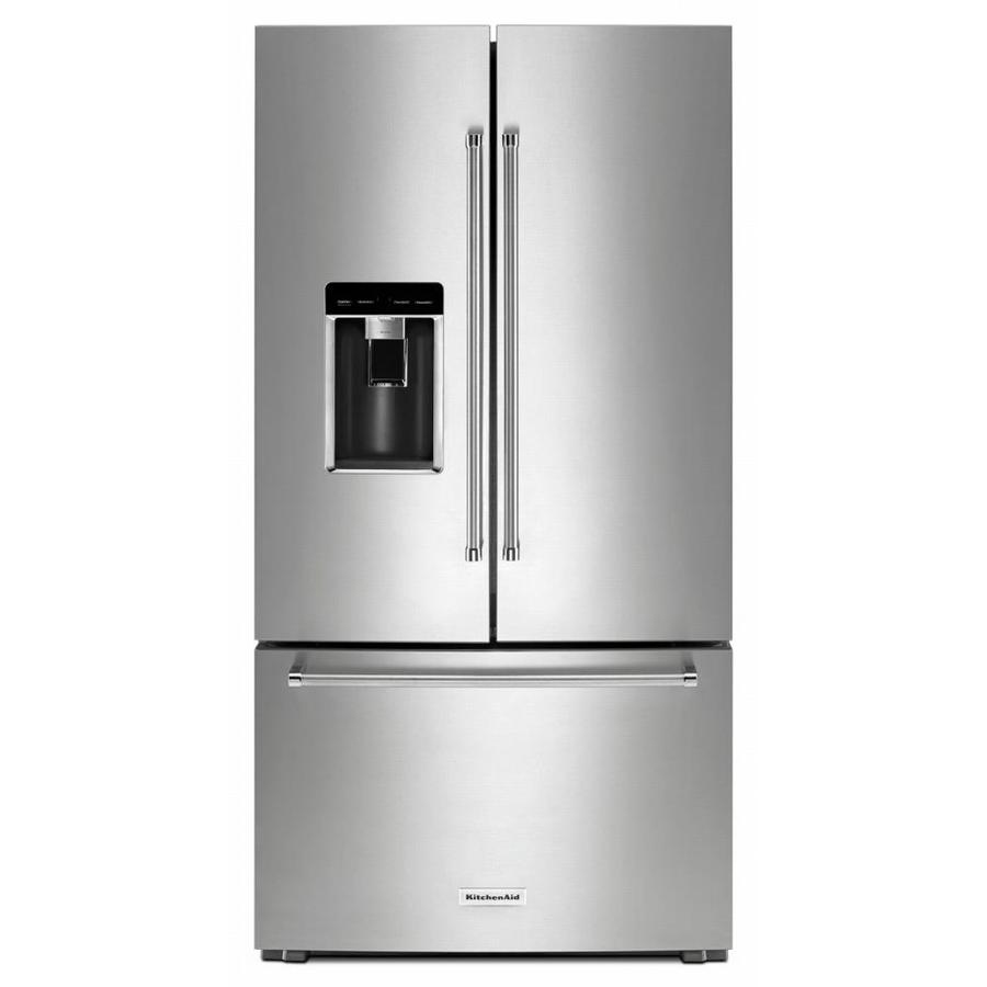 KitchenAid 23.8 cu ft 36" French Door Refrigerator in PrintShield Stainless