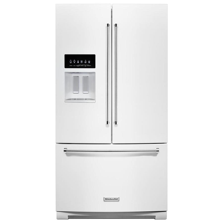 KitchenAid 27 cu ft 36" French Door Refrigerator in White