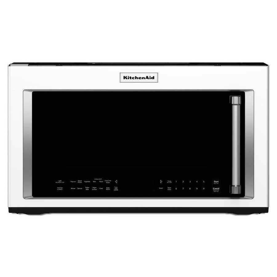 KitchenAid 1000W Convection Microwave Hood Combo in White