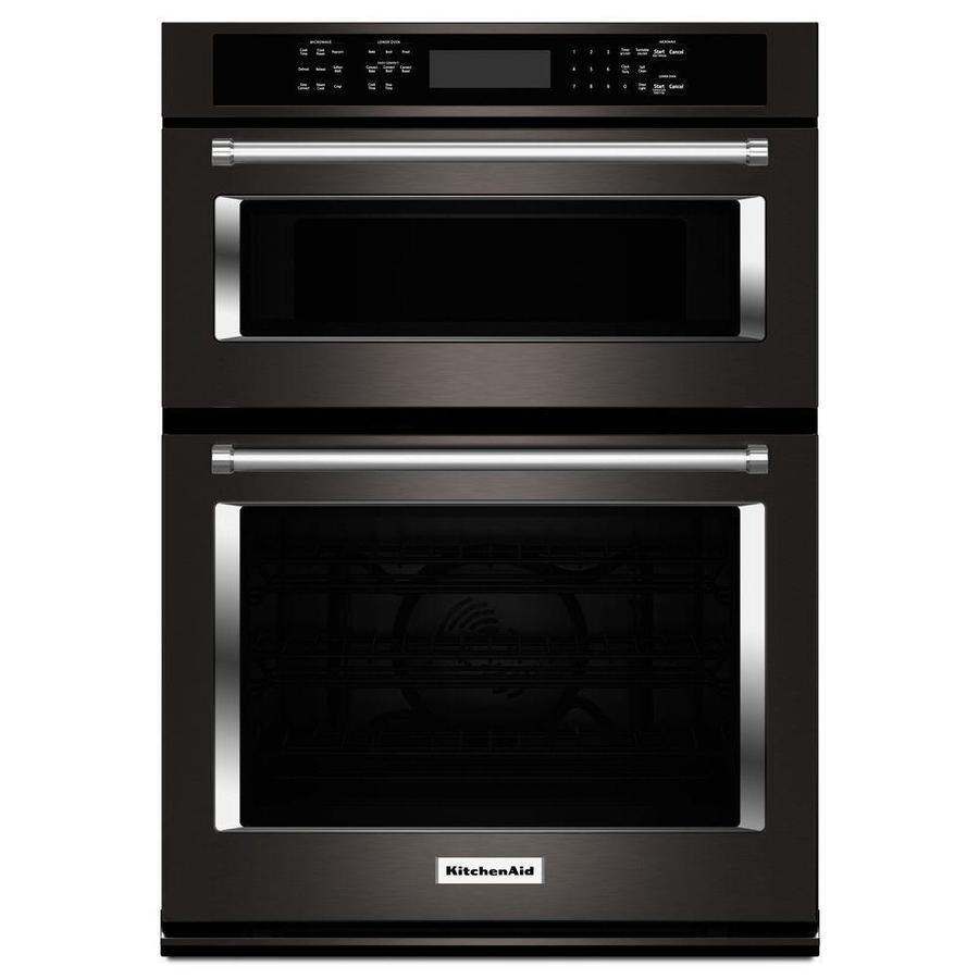 KitchenAid 30" Combo Wall Oven/Convection Oven in Black Stainless
