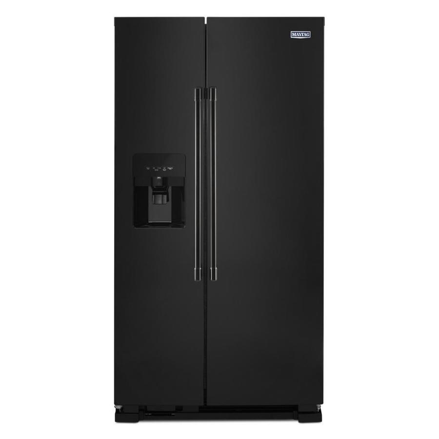 Maytag 33" Side-by-Side w/Ice & Water Dispenser in Black