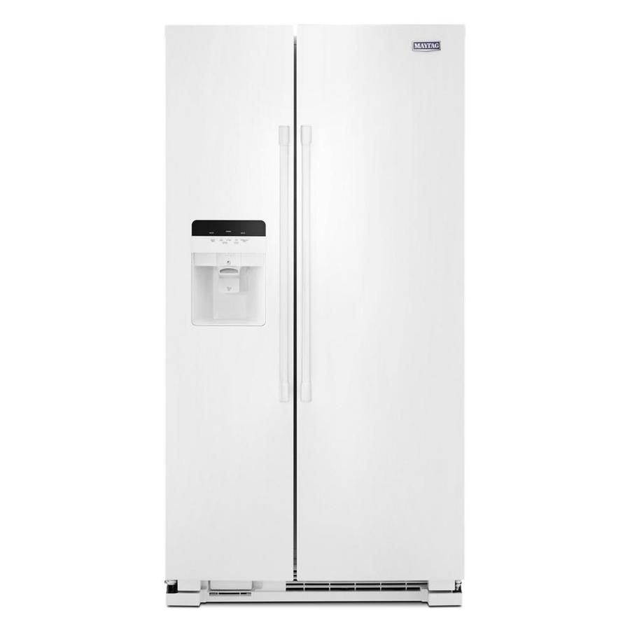 Maytag 33" Side-by-Side w/Ice & Water Dispenser in White