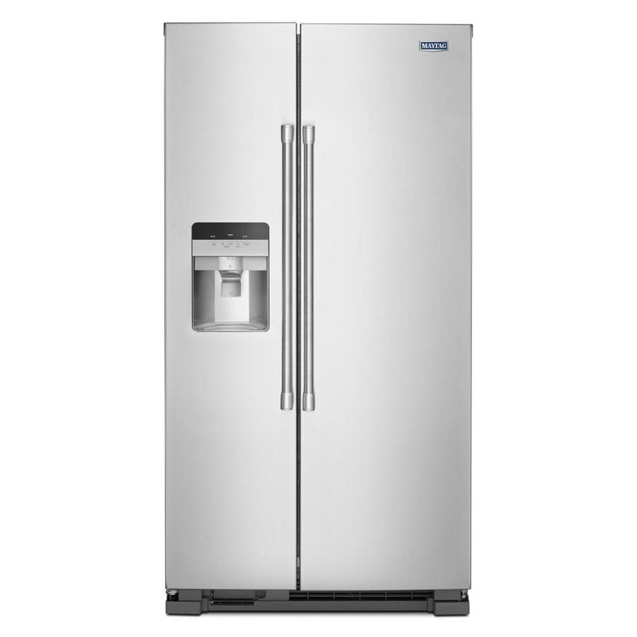Maytag 33" Side-by-Side w/Ice & Water Dispenser in Stainless