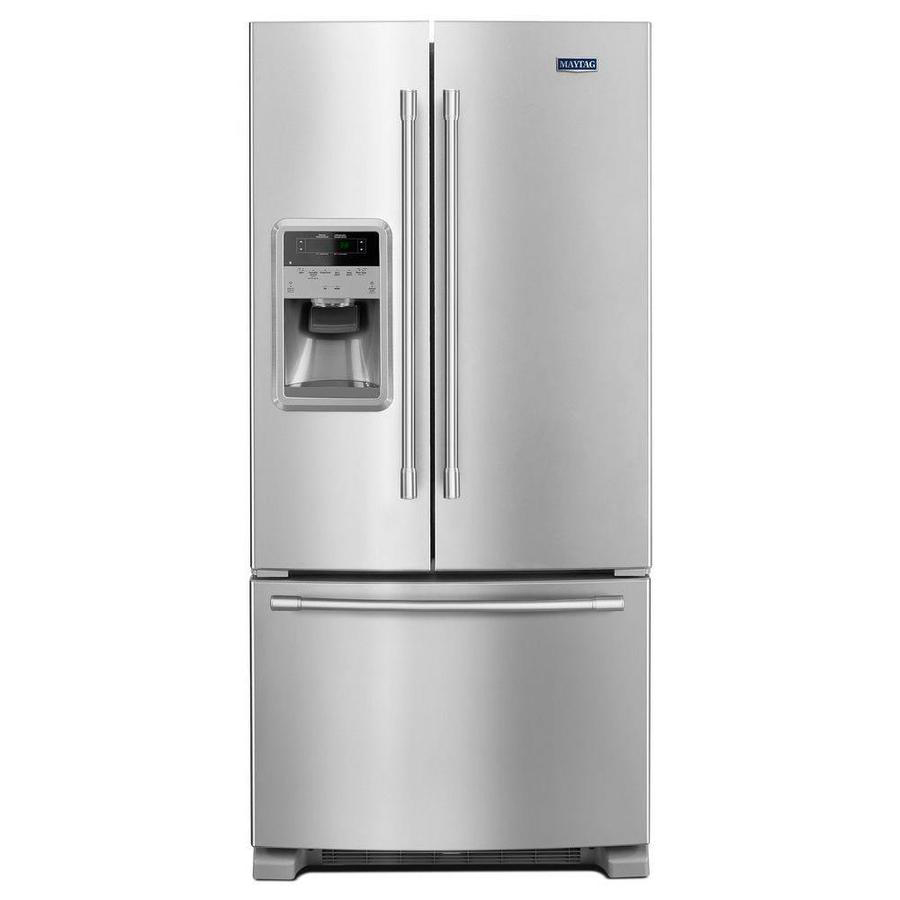 Maytag 33" 3 Door Refrigerator w/Beverage Chiller in Stainless