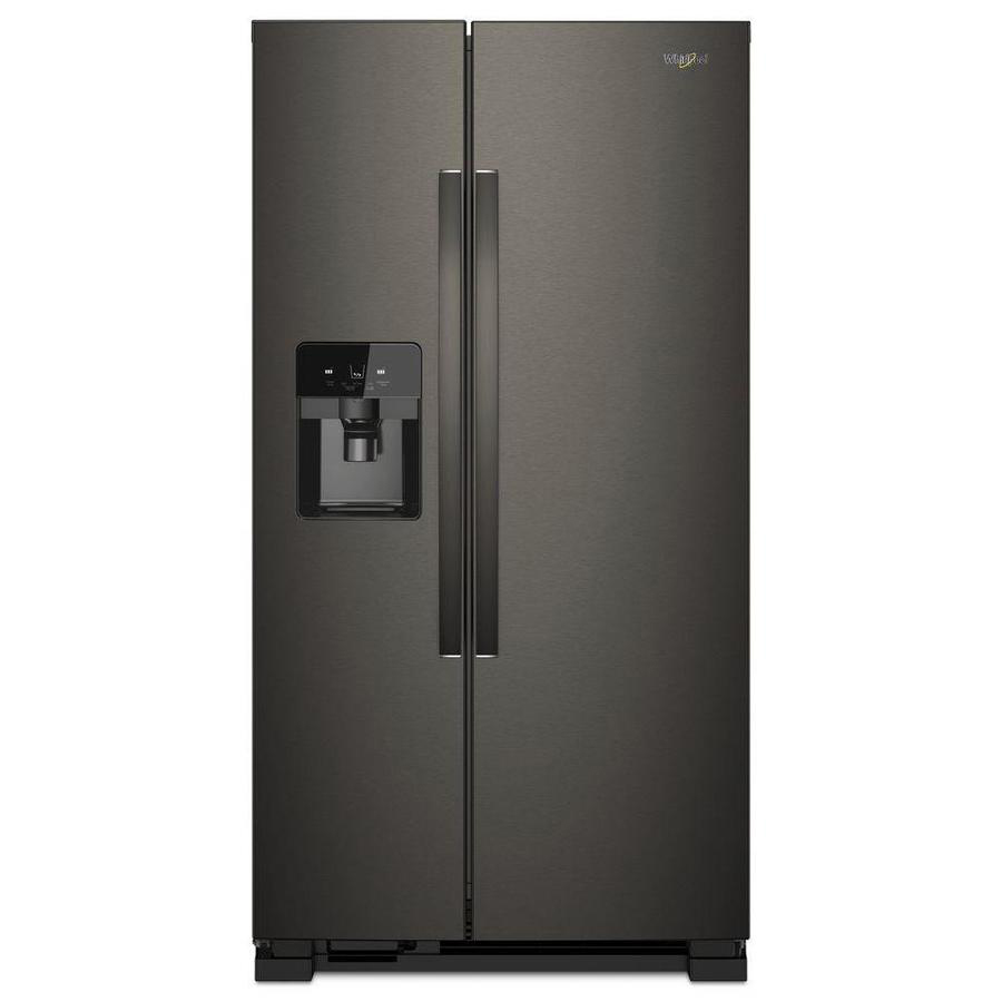 Whirpool 33" Side-by-Side Refrigerator in Black Stainless