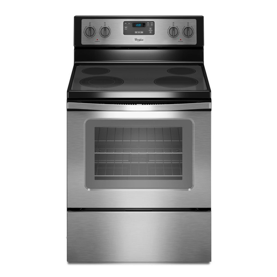 Whirlpool Electric Range w/FlexHeat in Black on Stainless