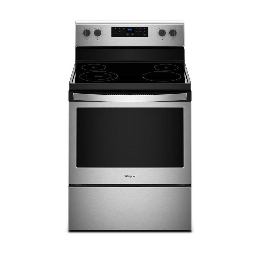 Whirlpool Electric Range w/5 Elements in Black on Stainless