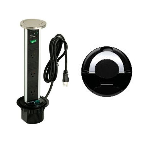 SensioPod Pop Up Power & Charging Station Black