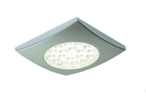 HD LED Square Surface Puck Light Warm White Aluminum
