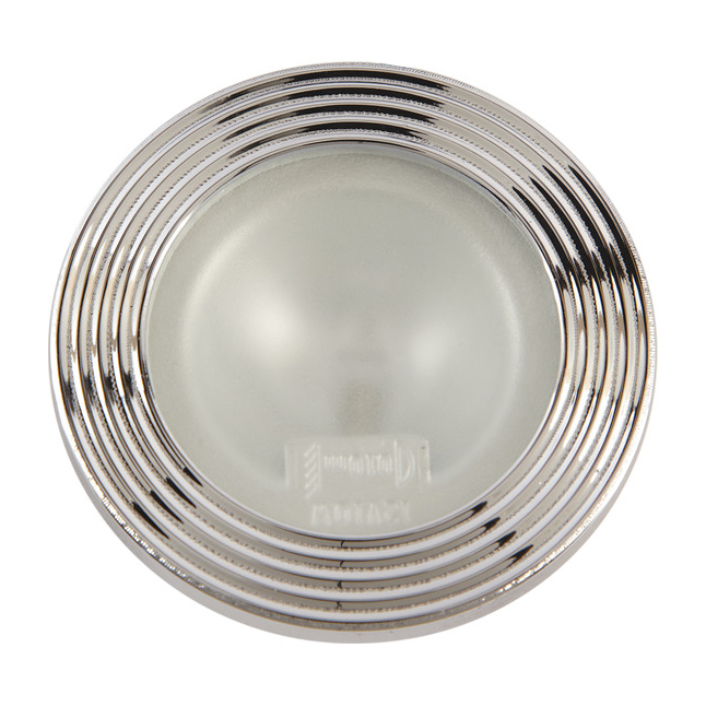 Round Puck Light Recess Mounted Frosted Lens Chrome
