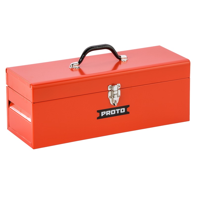 Tool Box 14" General Purpose with Tray Single Latch Red