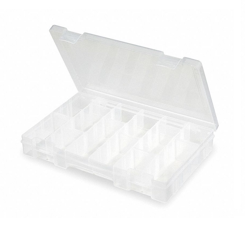 Box 18" Compartmented Clear Plastic
