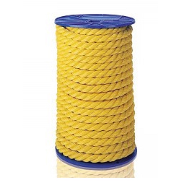 Rope 3/8"X300' Roll 3-Strand Twisted Poly Yellow 