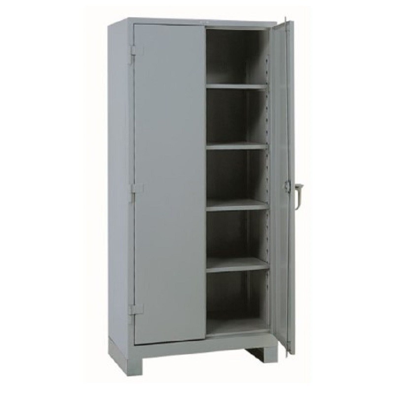 Cabinet 36"X24"X82" 2-Door Grey 4 Adjustable Shelves 