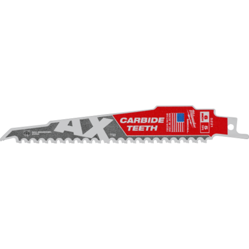 Reciprocating Saw Blade (Sawzall) 6" 5T Carbide Teeth The Ax
