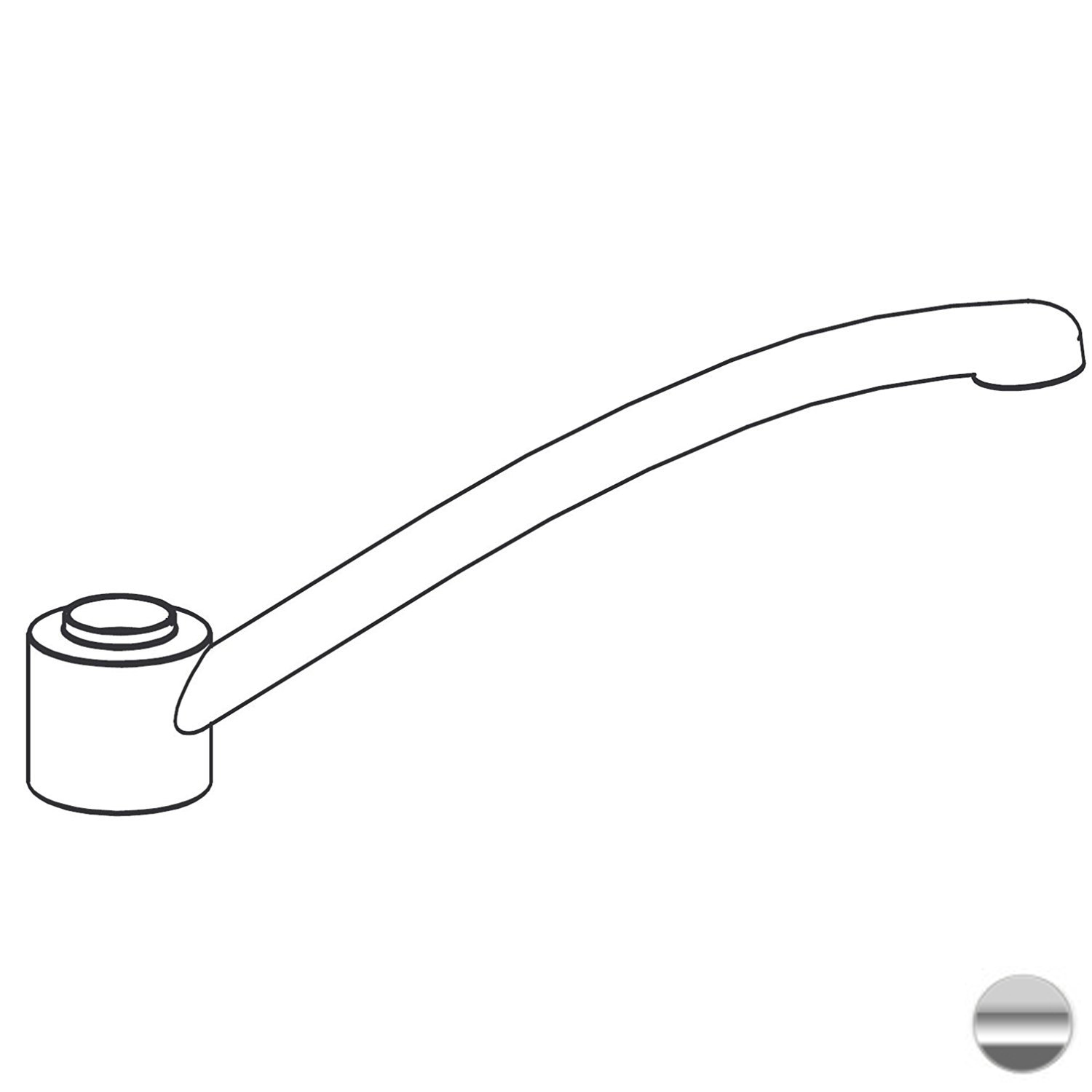 Monticello Spout Kit for Kitchen Faucets Chrome