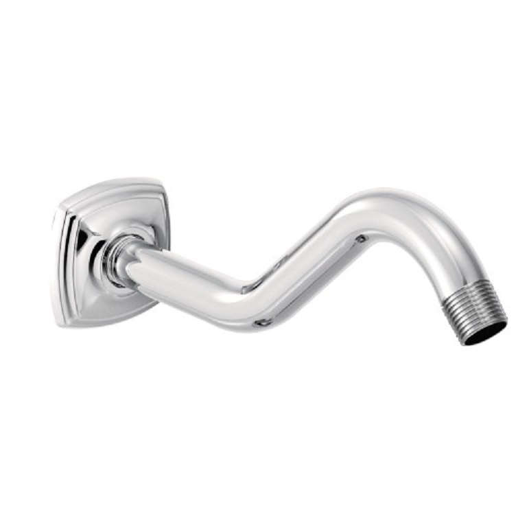 Wall Mount Curved Shower Arm & Flange In Chrome