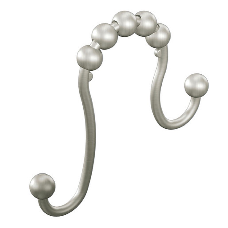Double Shower Curtain Rings in Brushed Nickel