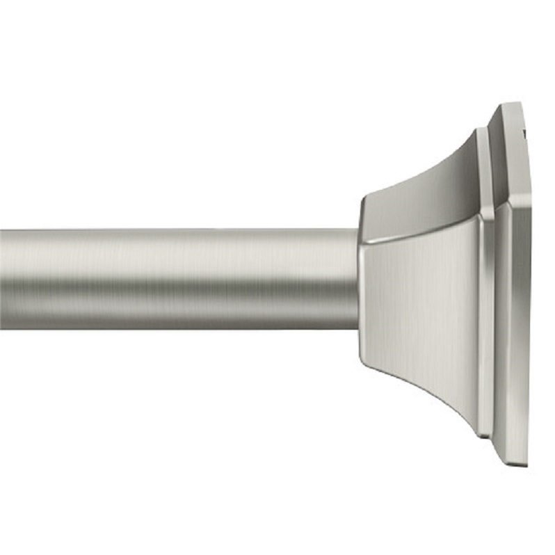 Straight Tension Rod Shower Rod in Brushed Nickel