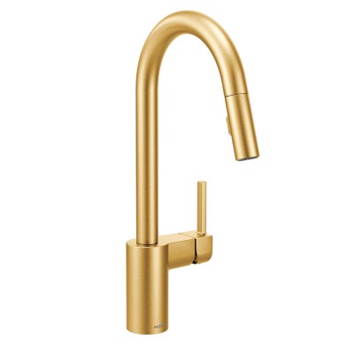 Align 1-Handle High Arc Pulldown Kitchen Faucet in Gold