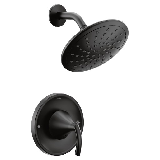 Glyde Shower Trim W/Single-Function Showerhead In Matte Black