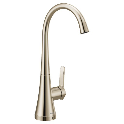 Polished Nickel Single Hole High Arc Cold Water Beverage Faucet