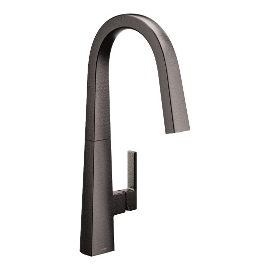 Nio Black Stainless Single Hole High-Arc Pulldown Kitchen Faucet