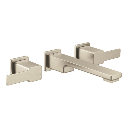 90 Degree Wall Mount Lav Faucet Trim In Brushed Nickel