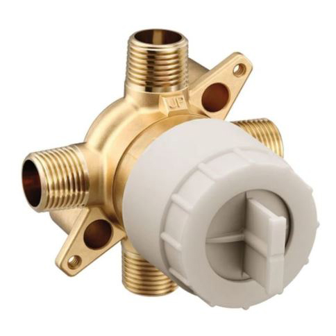 M-CORE 4-Port Rough-In Valve, 1/2" CC/IPS Inlets/Shower Outlet, 1/2" CC/IPS Tub Outlet